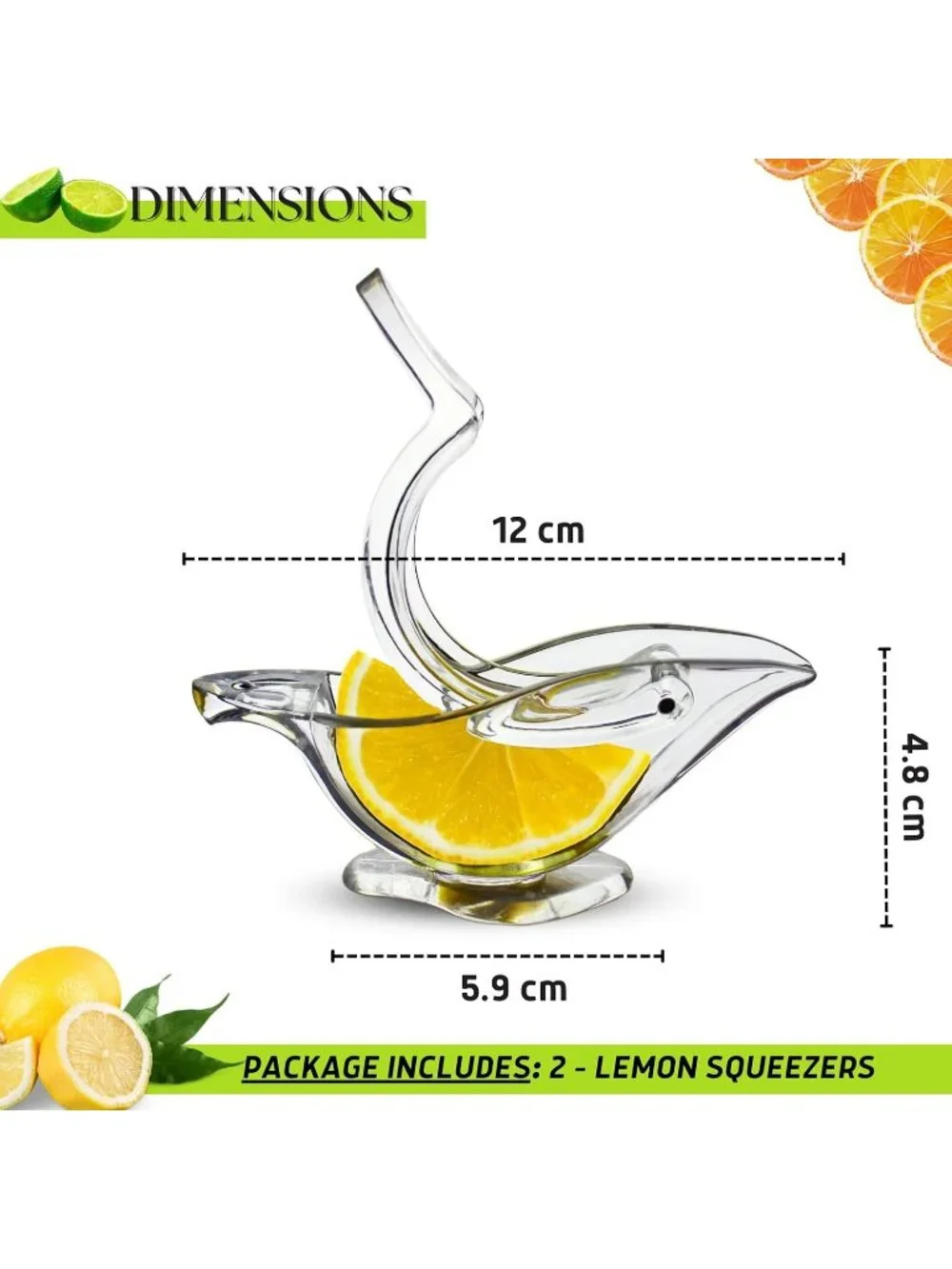 Acrylic Bird Lemon Squeezer – Citrus Juicer Fun Bird Design Kitchen & Bar Gadget